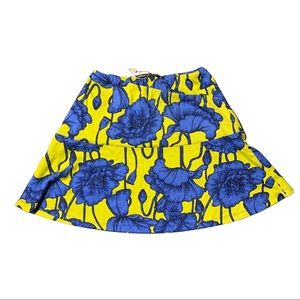 Yellow skirt with big blue Flower